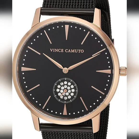 Vince Camuto Black and Rose Gold Women\'s Watch Vince Camuto Rose Gold Watches for Women | Mercari main image 4